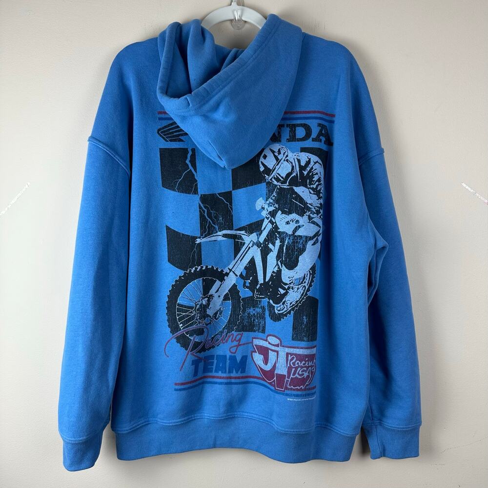Hollister Mens Honda Racing Hoodie Size M Graphic Baggy Streetwear Skater Urban - Picture 2 of 11